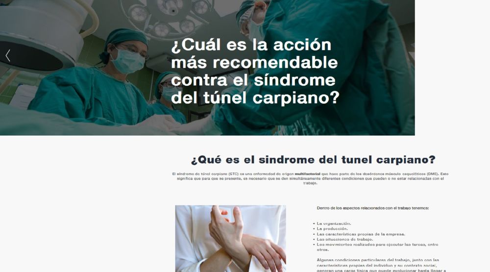 Prevención del sindrome del tunel carpiano