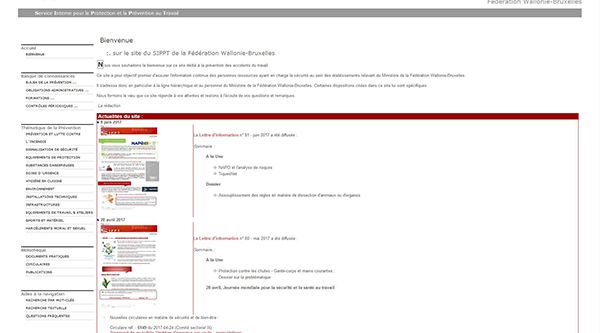 Sécurité en Fédération Wallonie-Bruxelles - www.sippt.be -